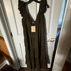 La Ligne green Anais dress